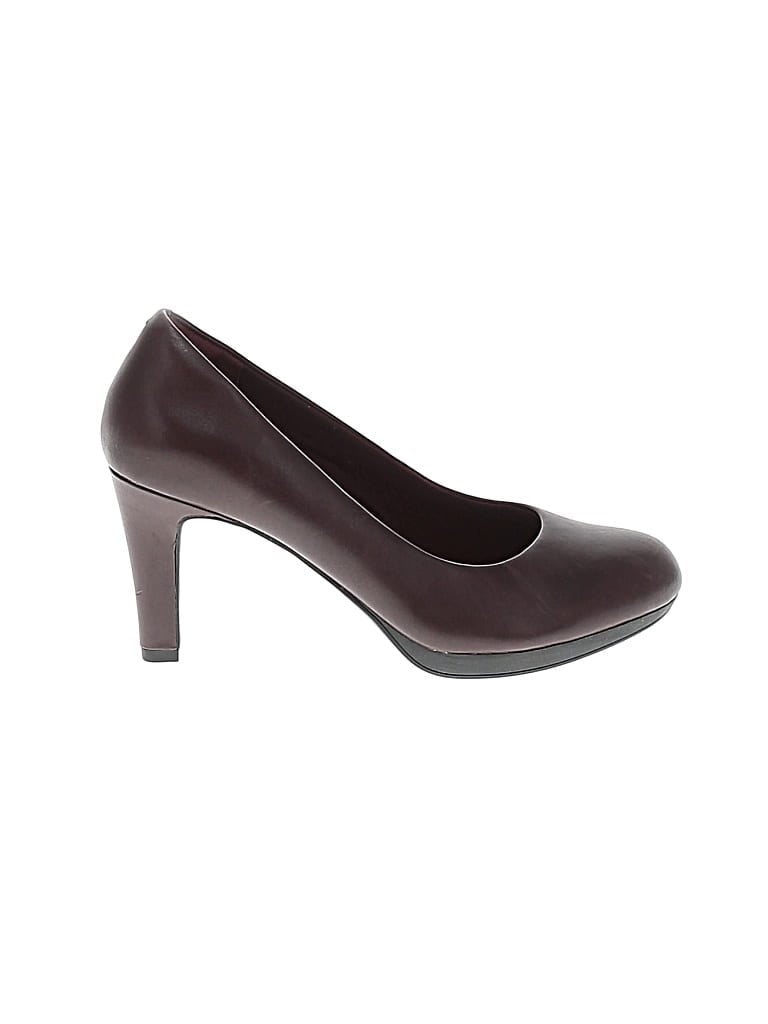 Pre-owned Clarks Heels In Burgundy