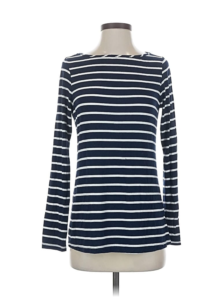 Pre-owned Amour Vert Long Sleeve Top Blue Boatneck Tops