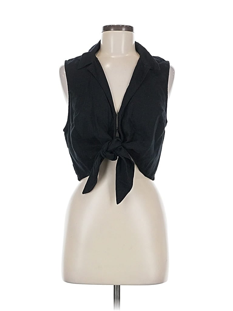 Pre-owned Abercrombie & Fitch Sleeveless Blouse In Black