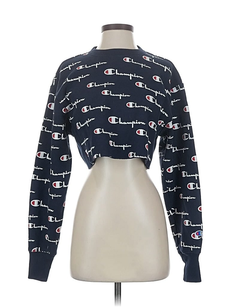 Pre-owned Champion Pullover Sweater In Black