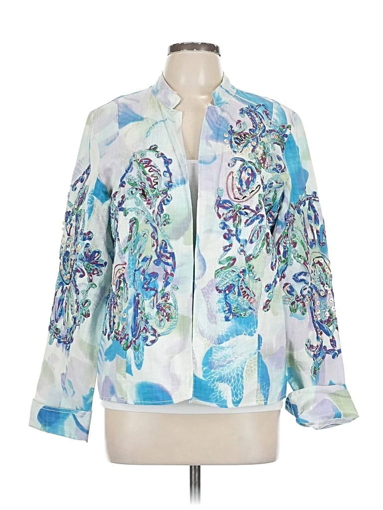 Pre-owned Peck & Peck Blazer Jacket In White