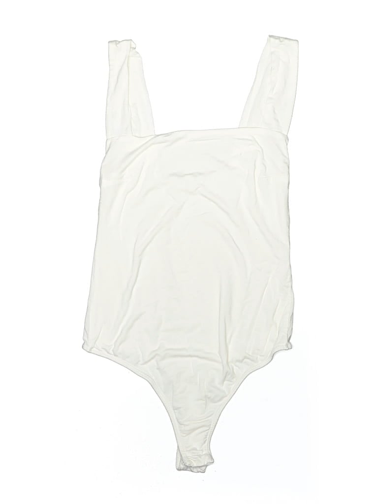 Pre-owned Blue Blush Bodysuit In White