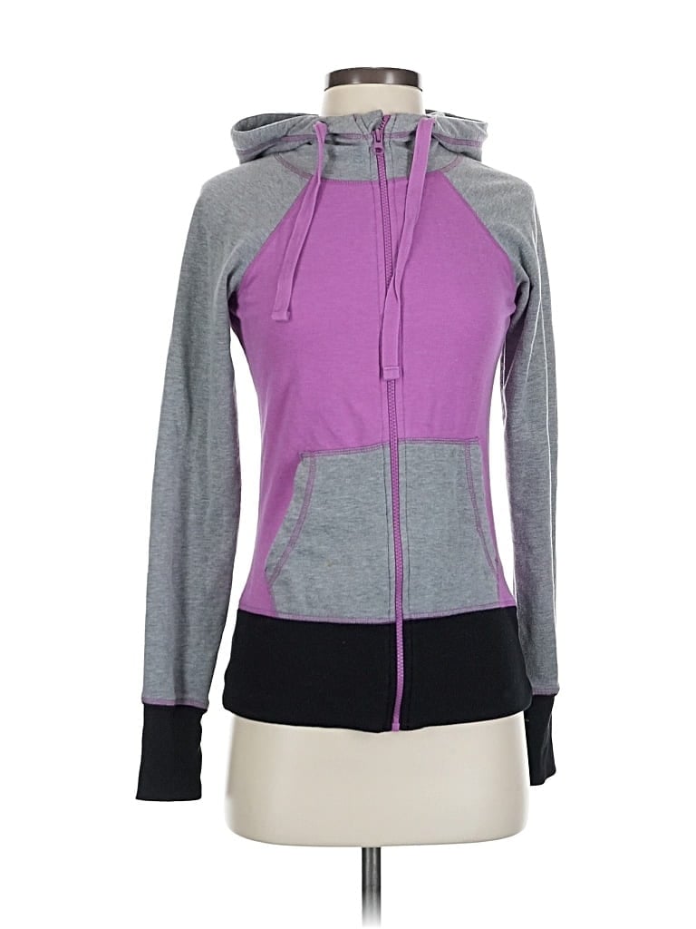 Pre-owned Z By Zella Zip Up Hoodie In Purple