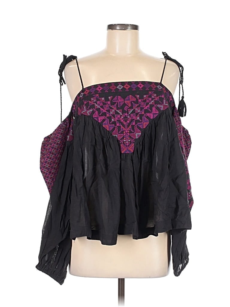 Pre-owned Free People Sleeveless Blouse In Black