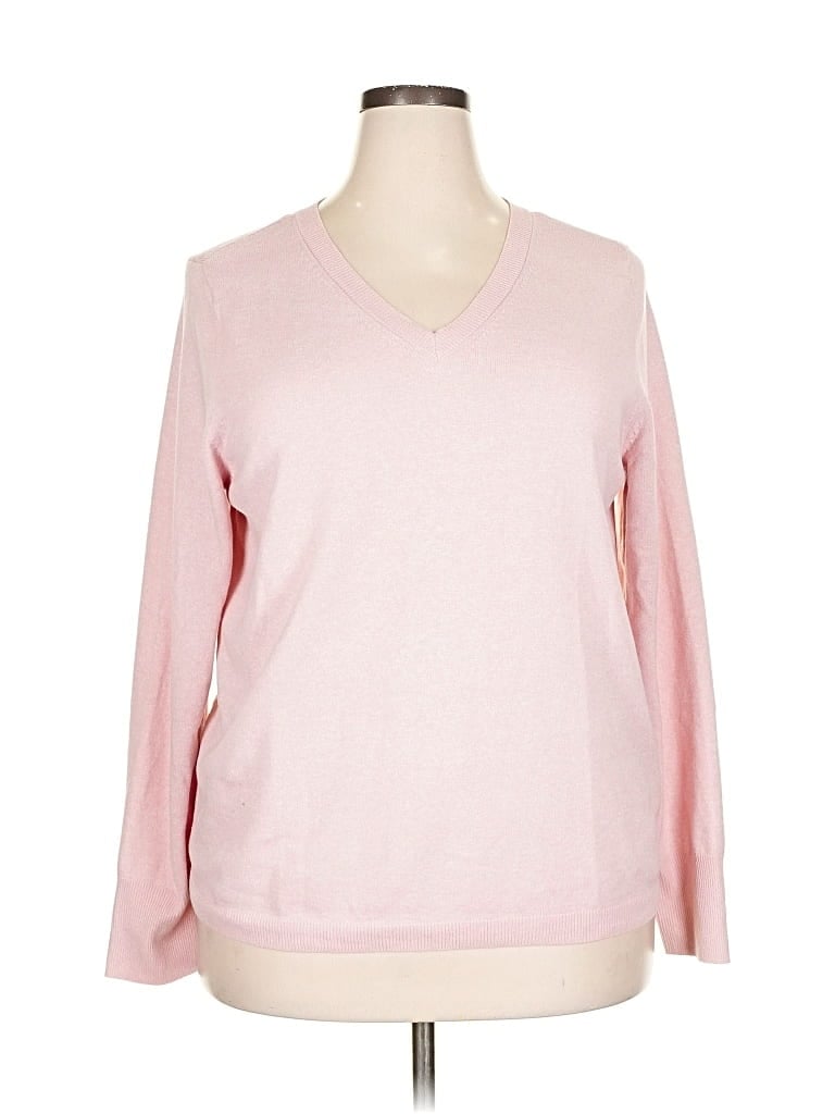 Pre-owned Croft & Barrow Pullover Sweater In Pink
