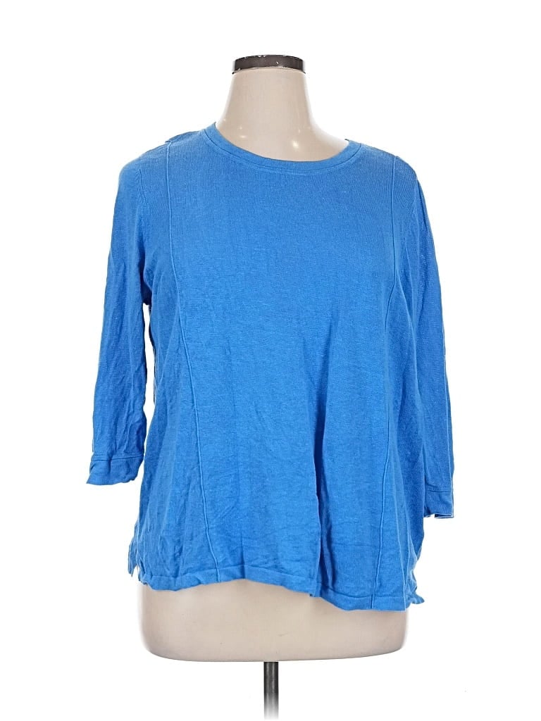 Pre-owned Jjill Pullover Sweater In Blue