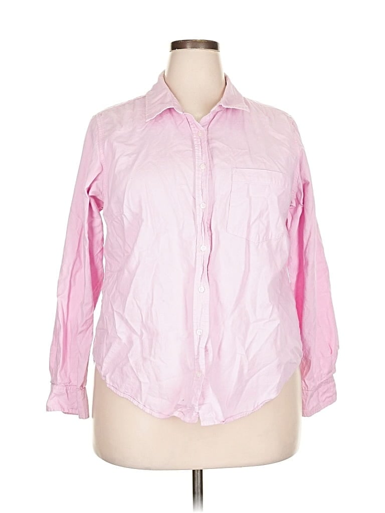 Pre-owned Universal Thread Long Sleeve Button Down Shirt In Pink