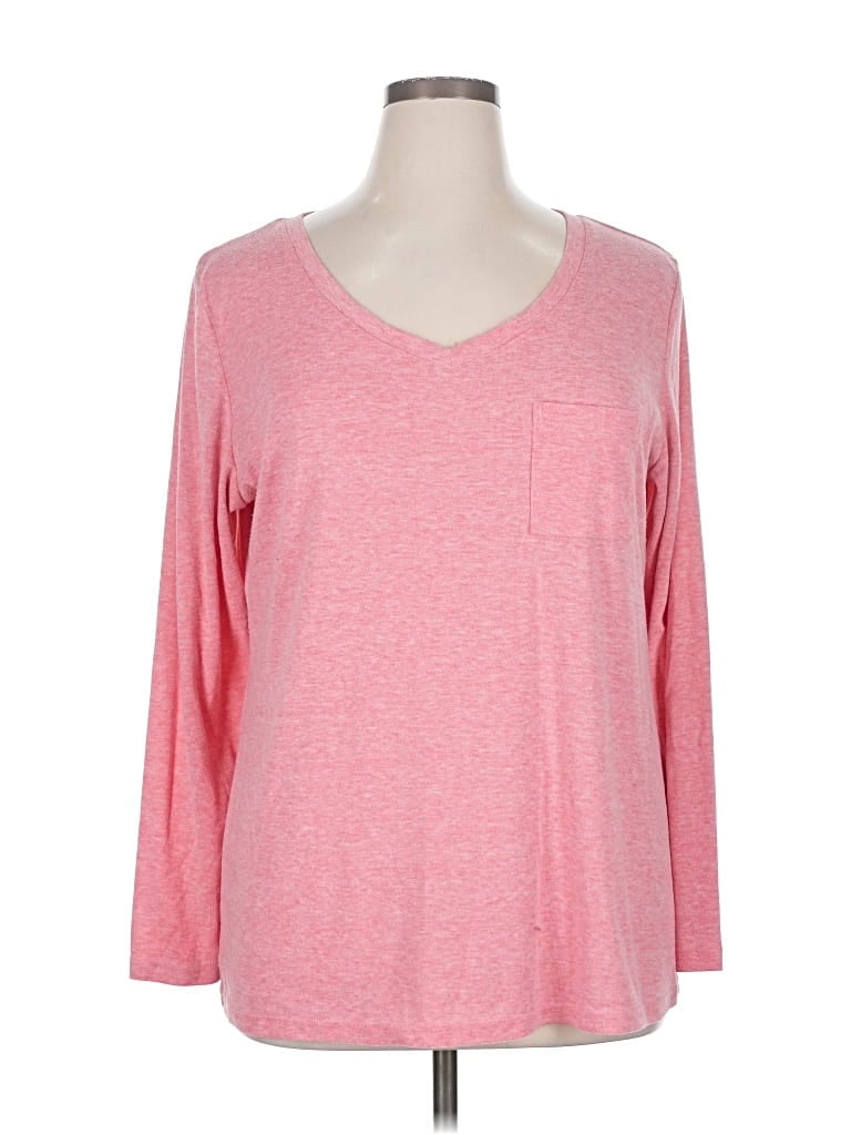 Pre-owned Unbranded 3/4 Sleeve T-shirt In Pink