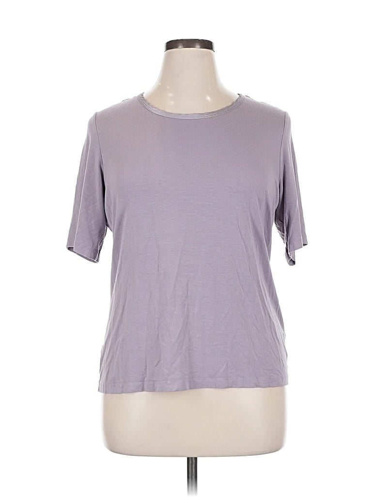 Pre-owned Halogen Short Sleeve T-shirt In Purple