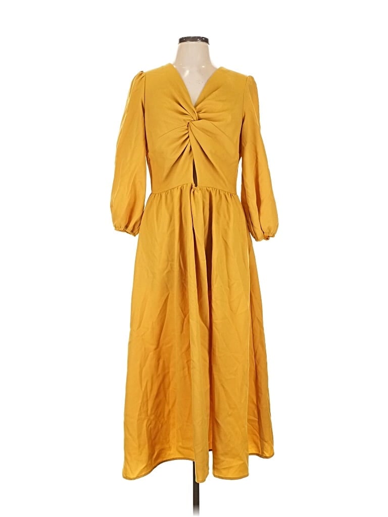 Pre-owned Shein Casual Dress In Yellow