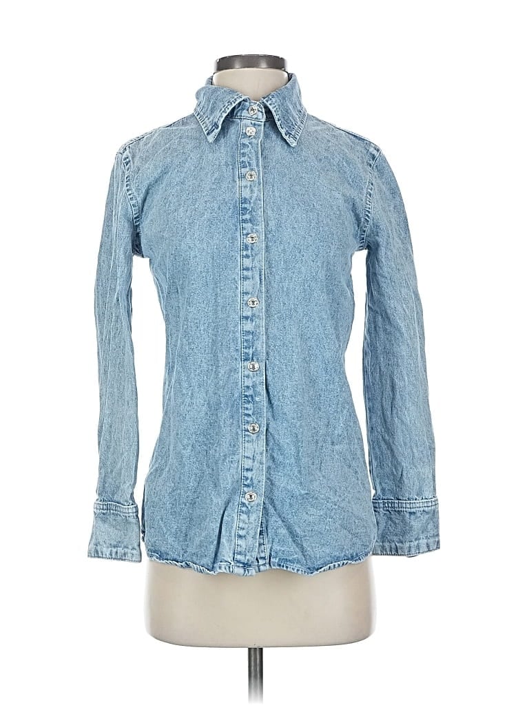 Pre-owned Mng Denim Jacket In Blue