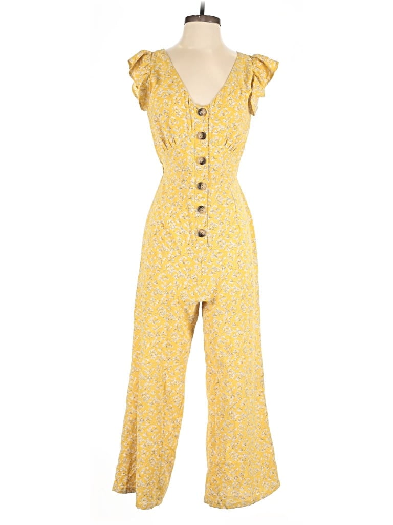 Pre-owned Blu Pepper Jumpsuit In Yellow