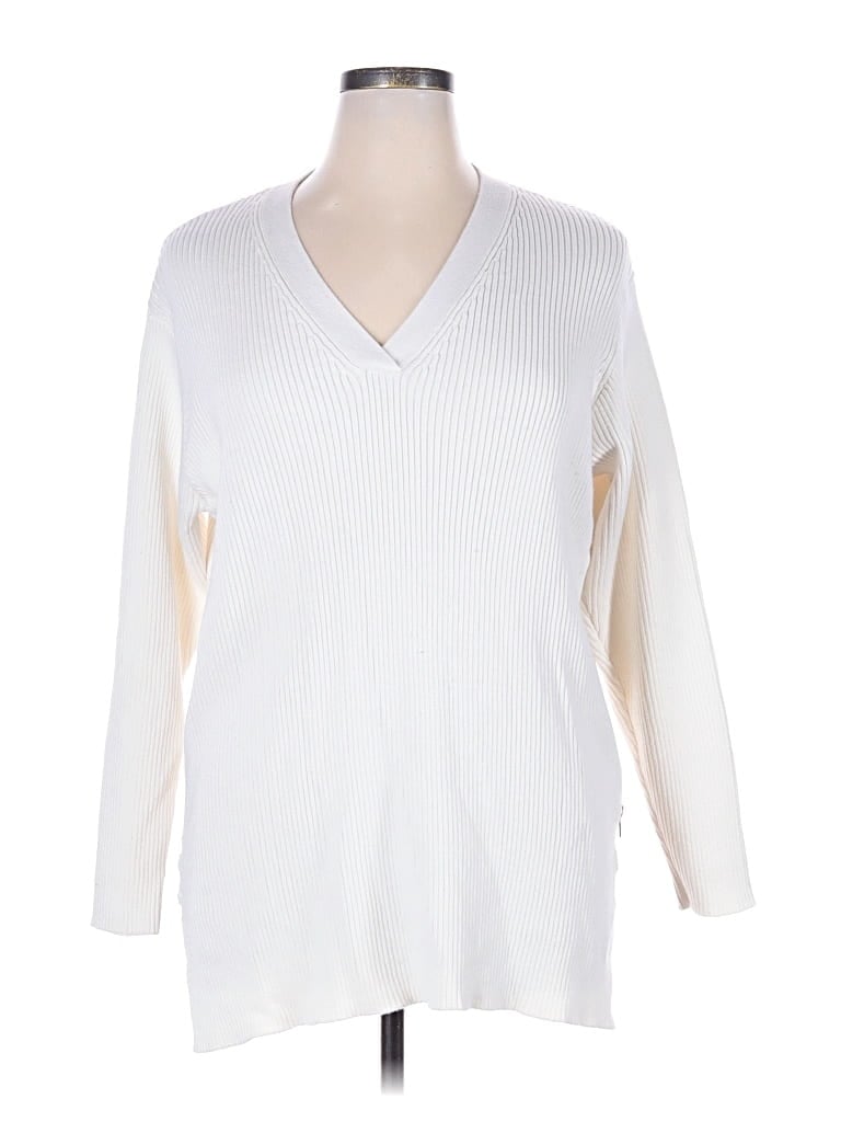 Pre-owned Quince Pullover Sweater In White