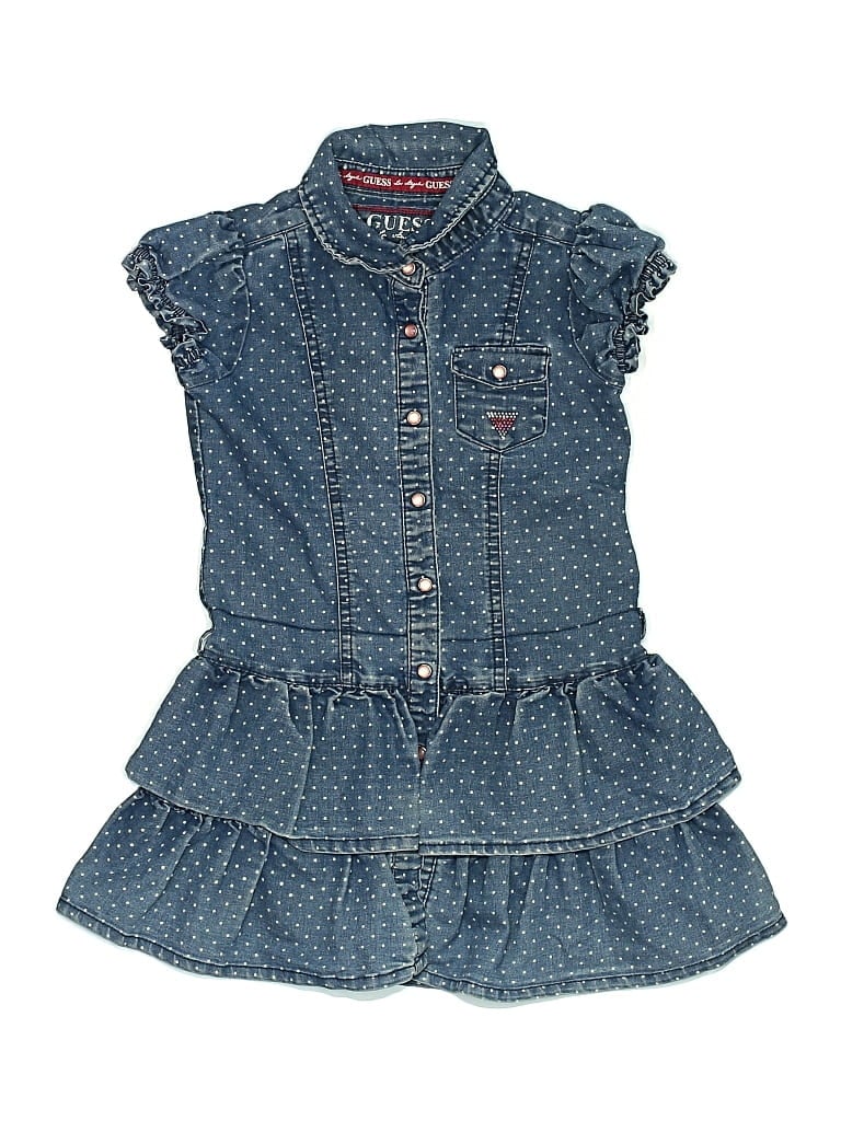 Pre-owned Guess Jeans Kids' Dress In Blue