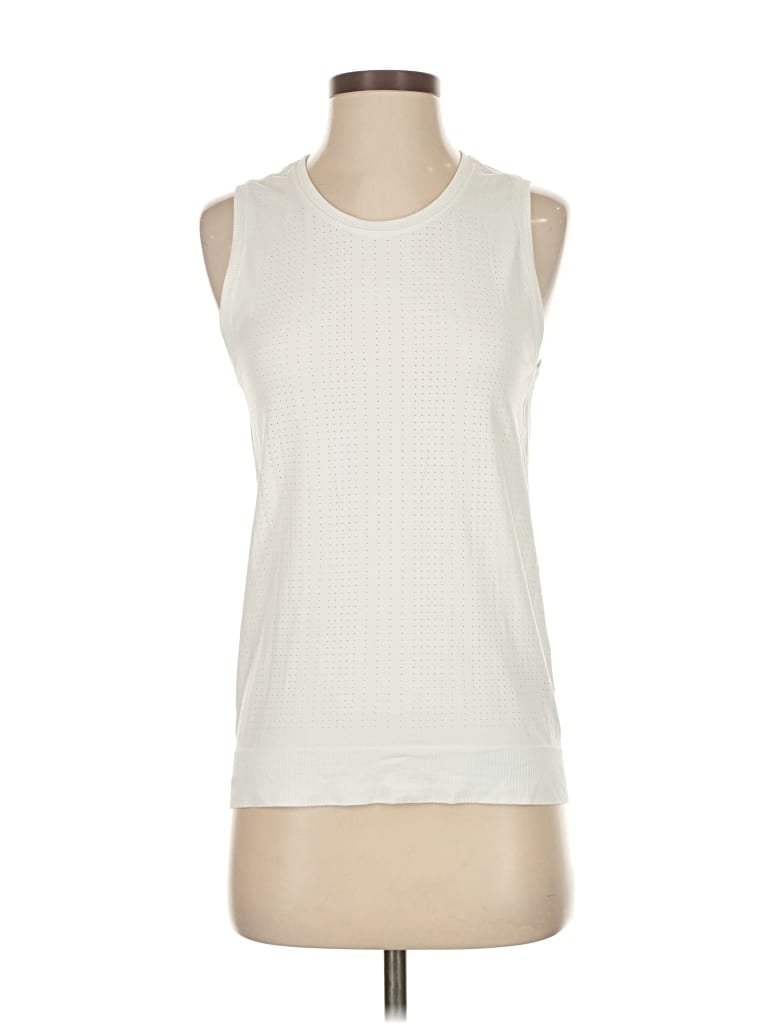 Pre-owned Athleta Sleeveless T-shirt In White