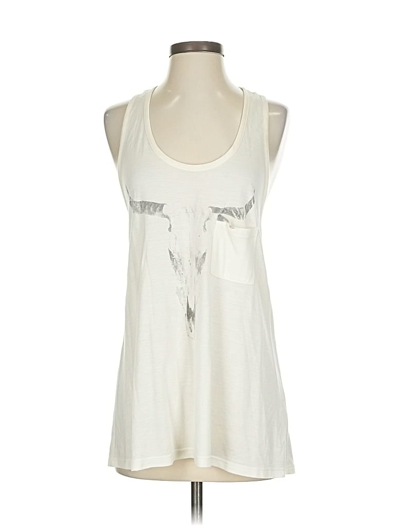 Pre-owned Haute Hippie Sleeveless T-shirt In White