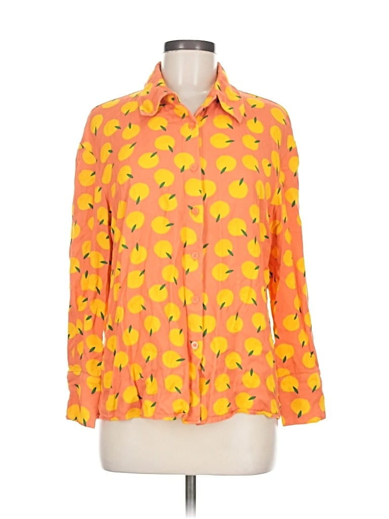 Pre-owned Shein Long Sleeve Blouse In Yellow