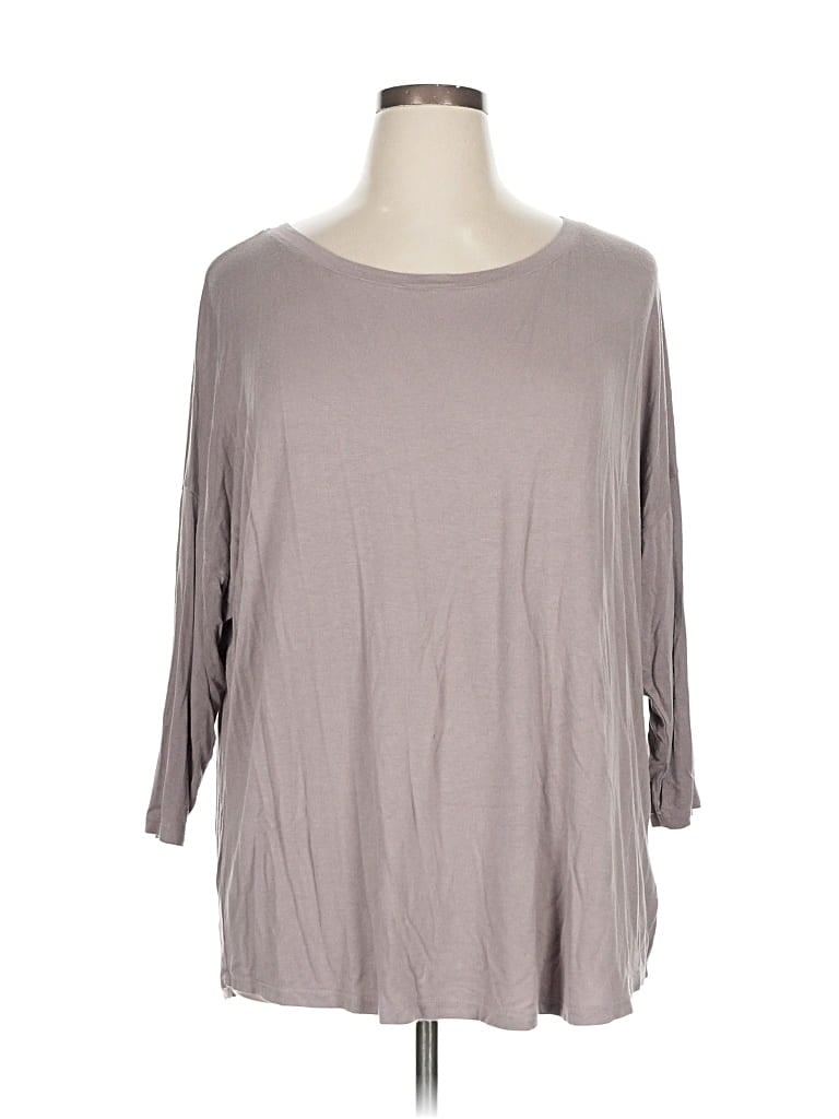 Pre-owned 24/7 Maurices 3/4 Sleeve T-shirt In Gray