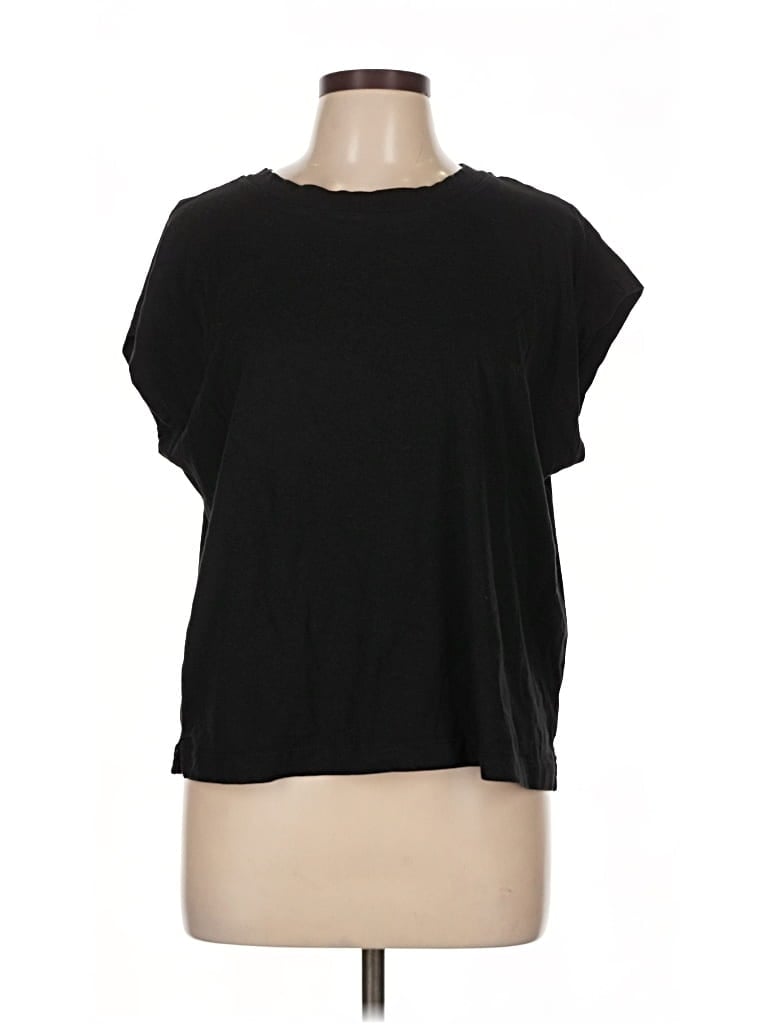 Pre-owned Ann Taylor Loft Short Sleeve T-shirt In Black