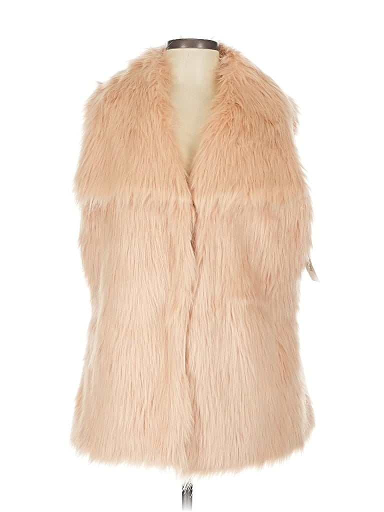Via Spiga Faux Fur Vest In Pink