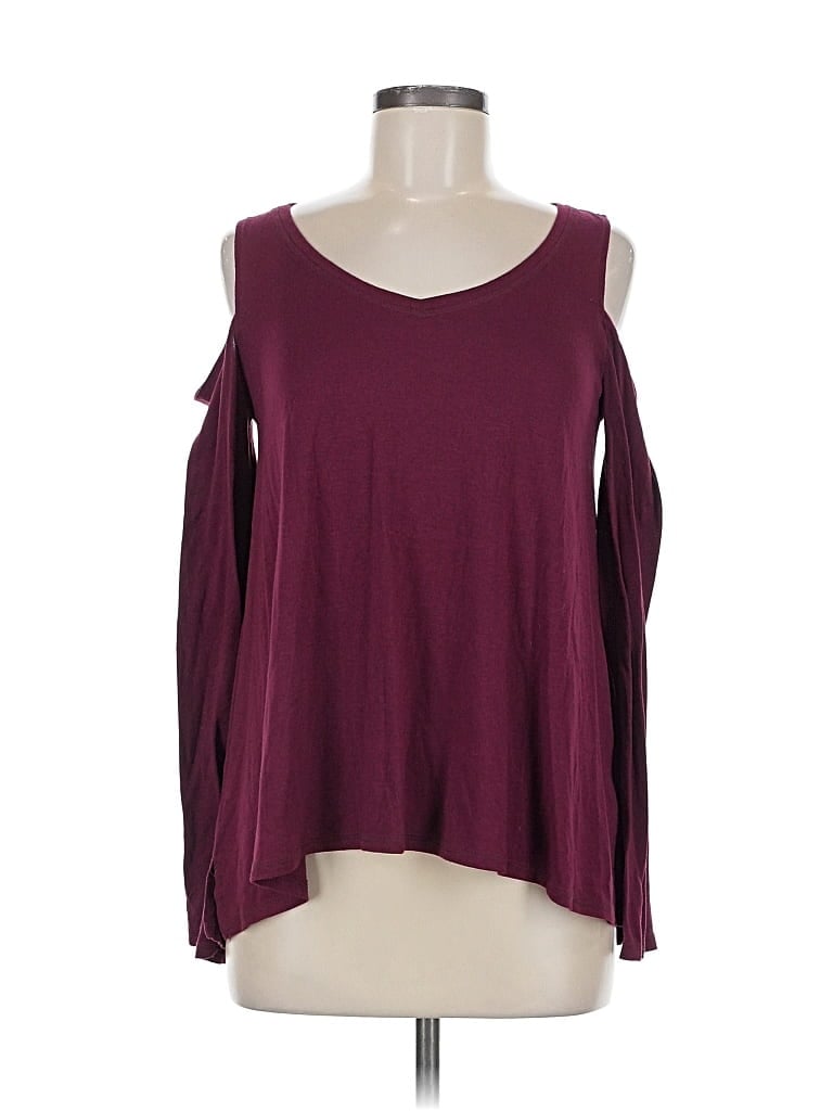 Pre-owned So Long Sleeve T-shirt In Burgundy