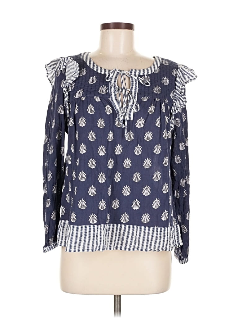 Pre-owned Vineyard Vines 3/4 Sleeve Blouse In Blue