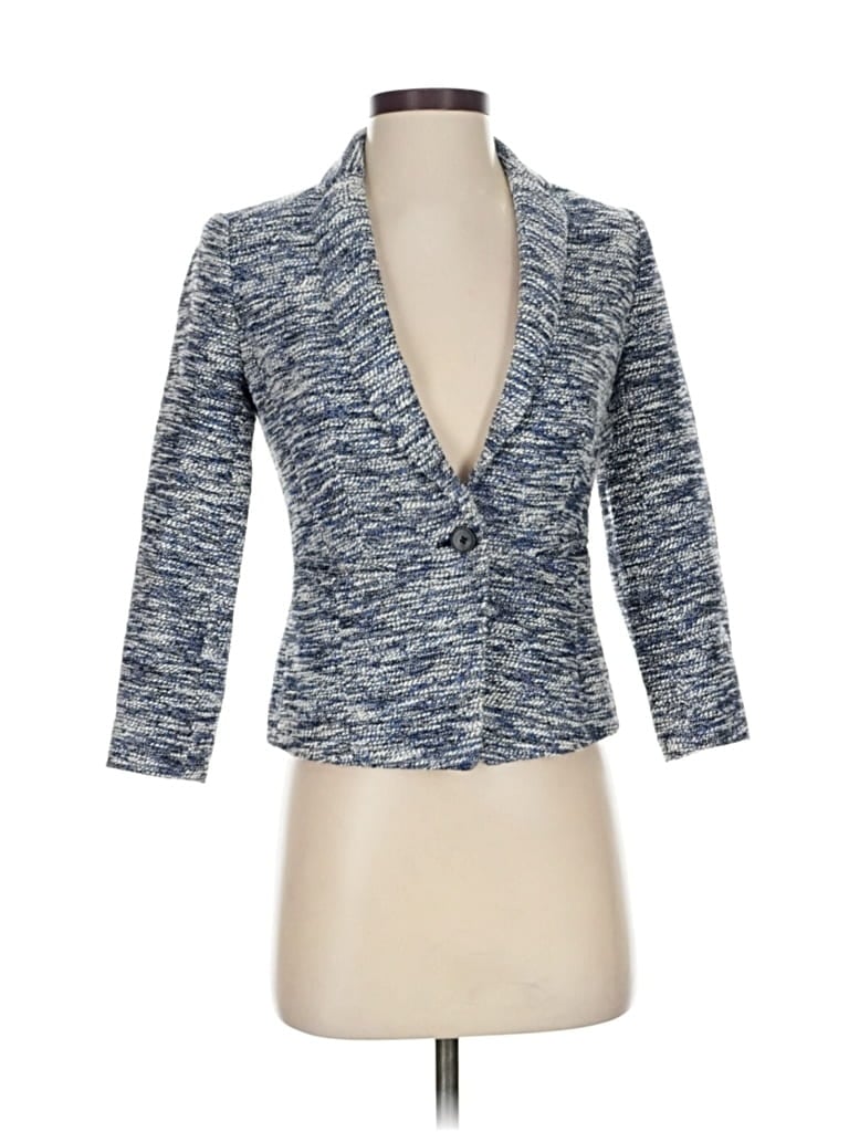 Pre-owned Ann Taylor Blazer Jacket In Blue