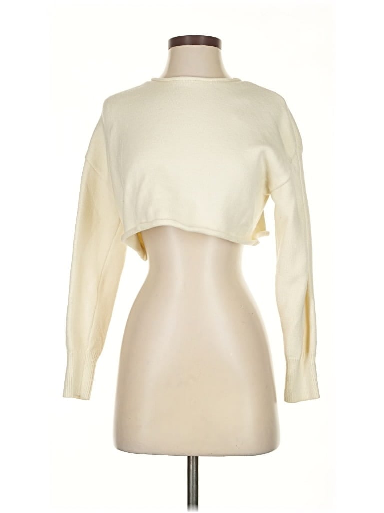 Pre-owned Zara Sweatshirt In White