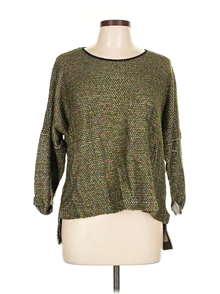 Pre-owned Topshop Pullover Sweater In Green