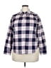 Foxcroft Plaid Blue Long Sleeve Button-Down Shirt Size 18 (petite) - photo 1