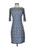 Max Studio Print Blue Casual Dress Size XS - photo 1