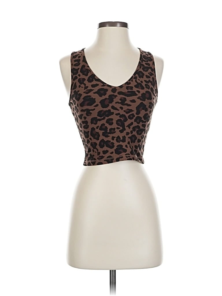 Pre-owned Abercrombie & Fitch Sleeveless T-shirt In Brown