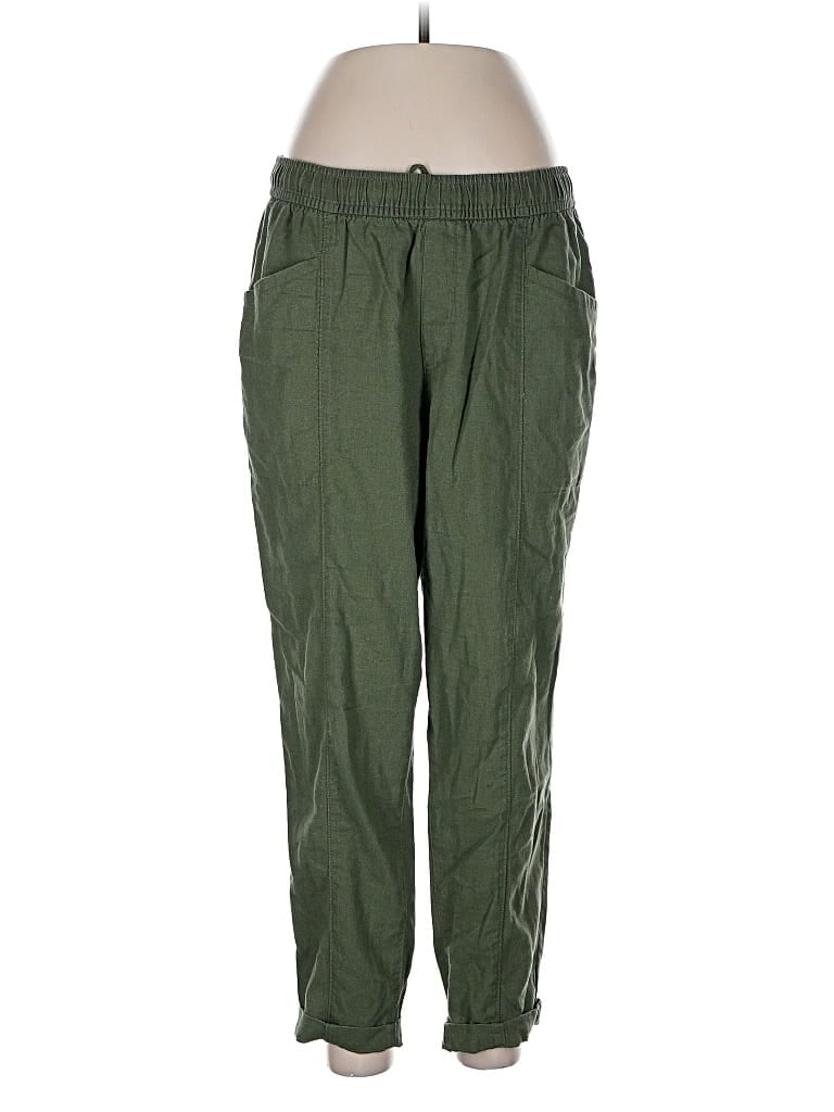 Pre-owned Old Navy Linen Pants In Green