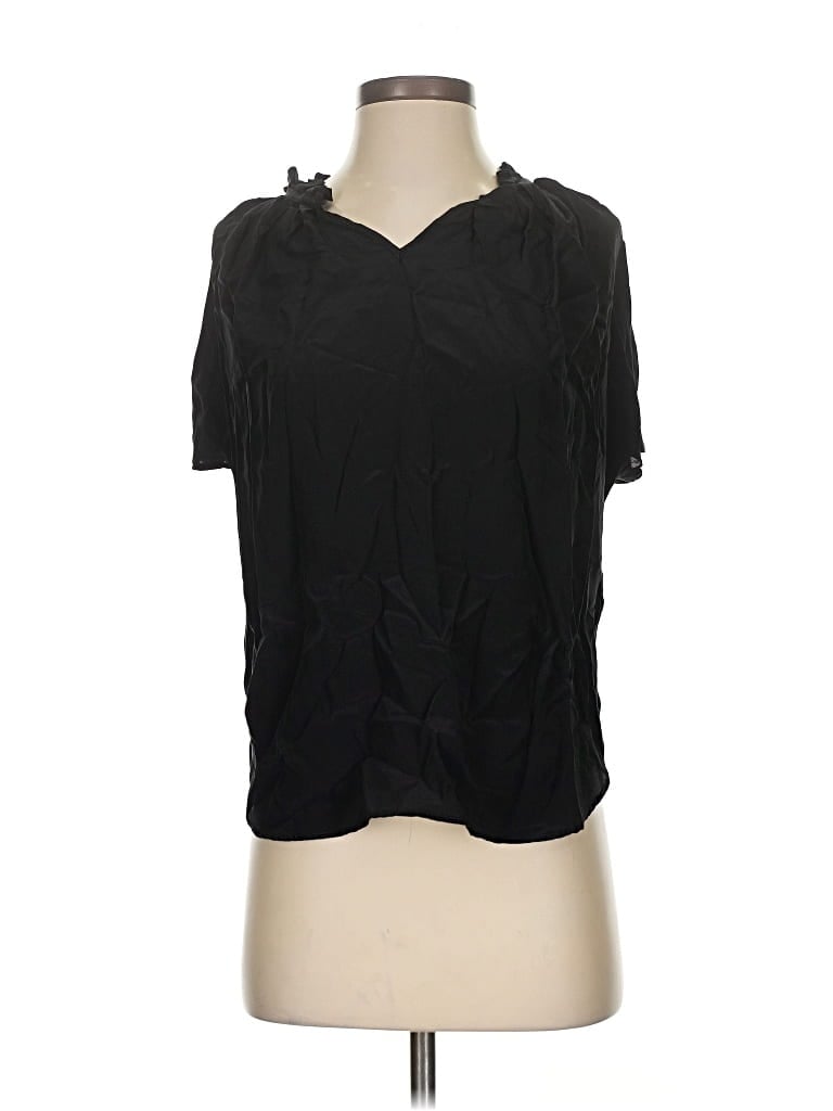 Pre-owned Amour Vert Short Sleeve Top Black Cowl Neck Tops