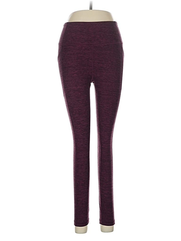 Pre-owned Victoria's Secret Yoga Pants In Burgundy