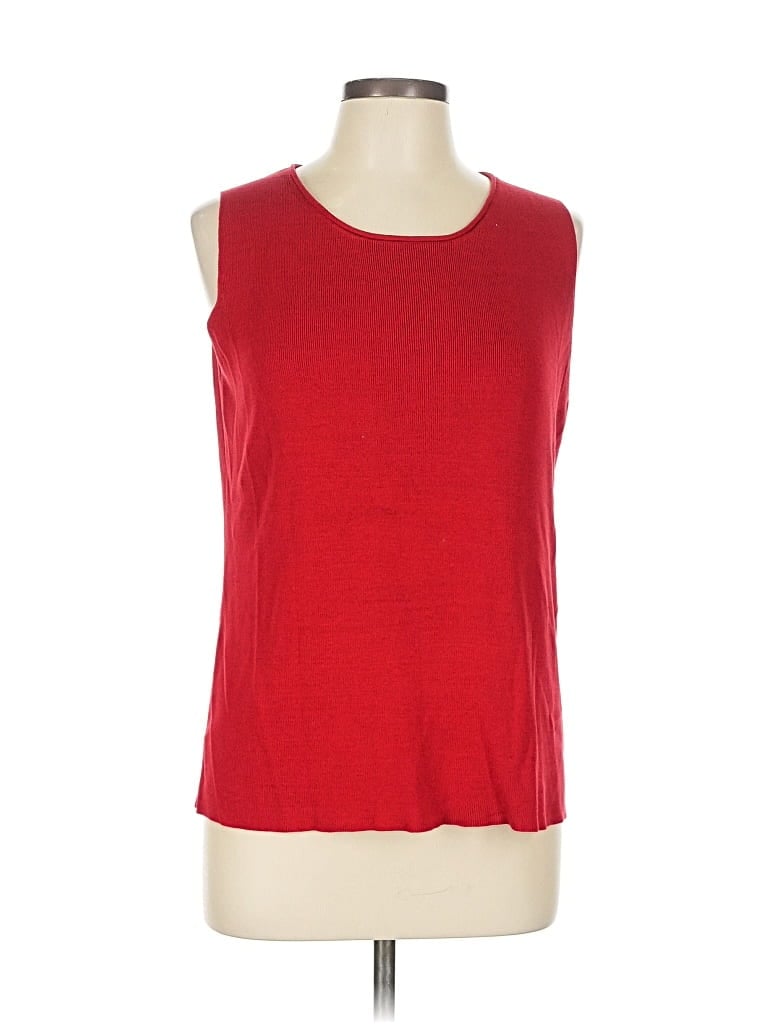 Pre-owned Eileen Fisher Sweater Vest In Red