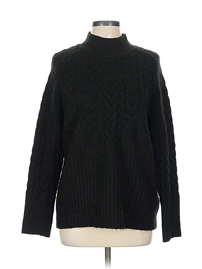 Pre-owned Calvin Klein Turtleneck Sweater In Black