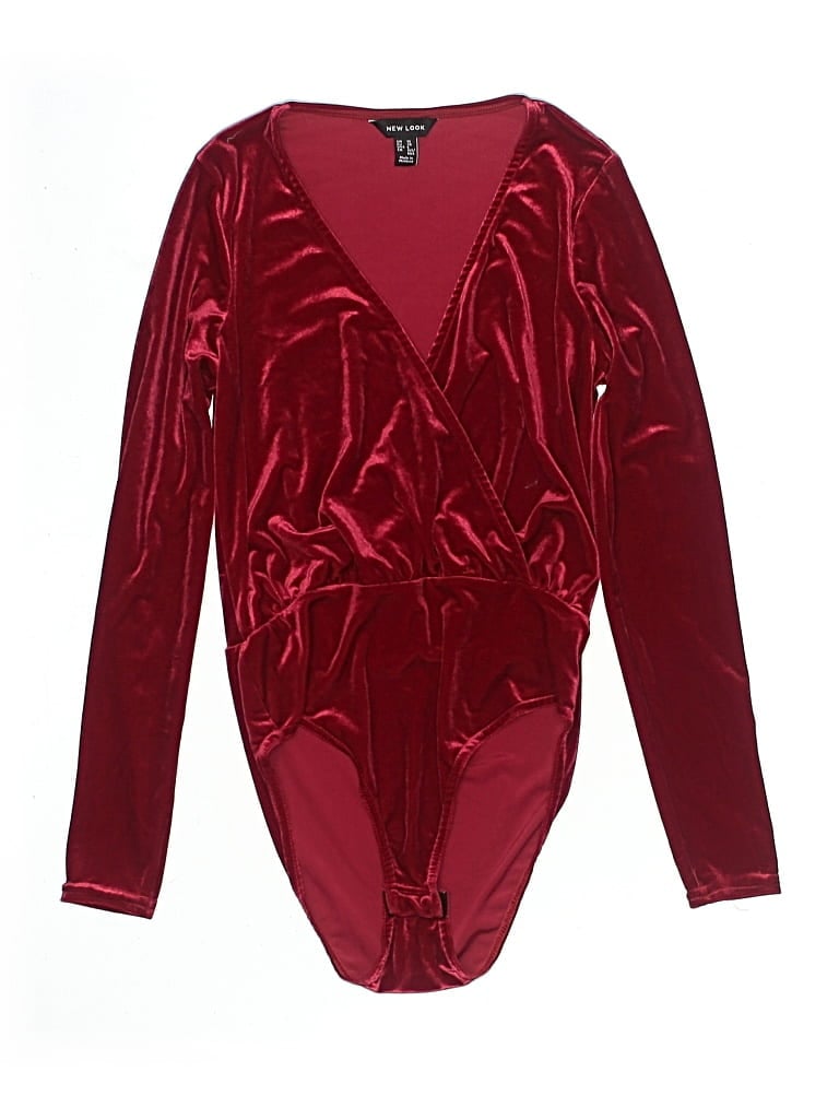 Pre-owned New Look Bodysuit In Burgundy