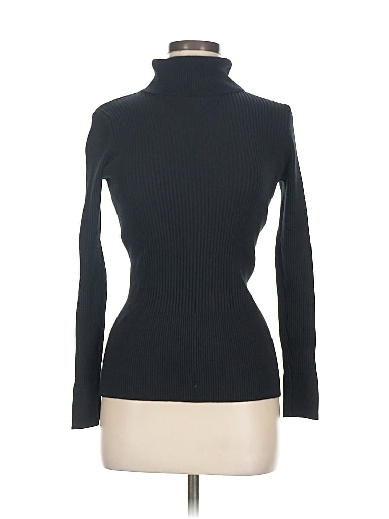 Pre-owned Unbranded Turtleneck Sweater In Black