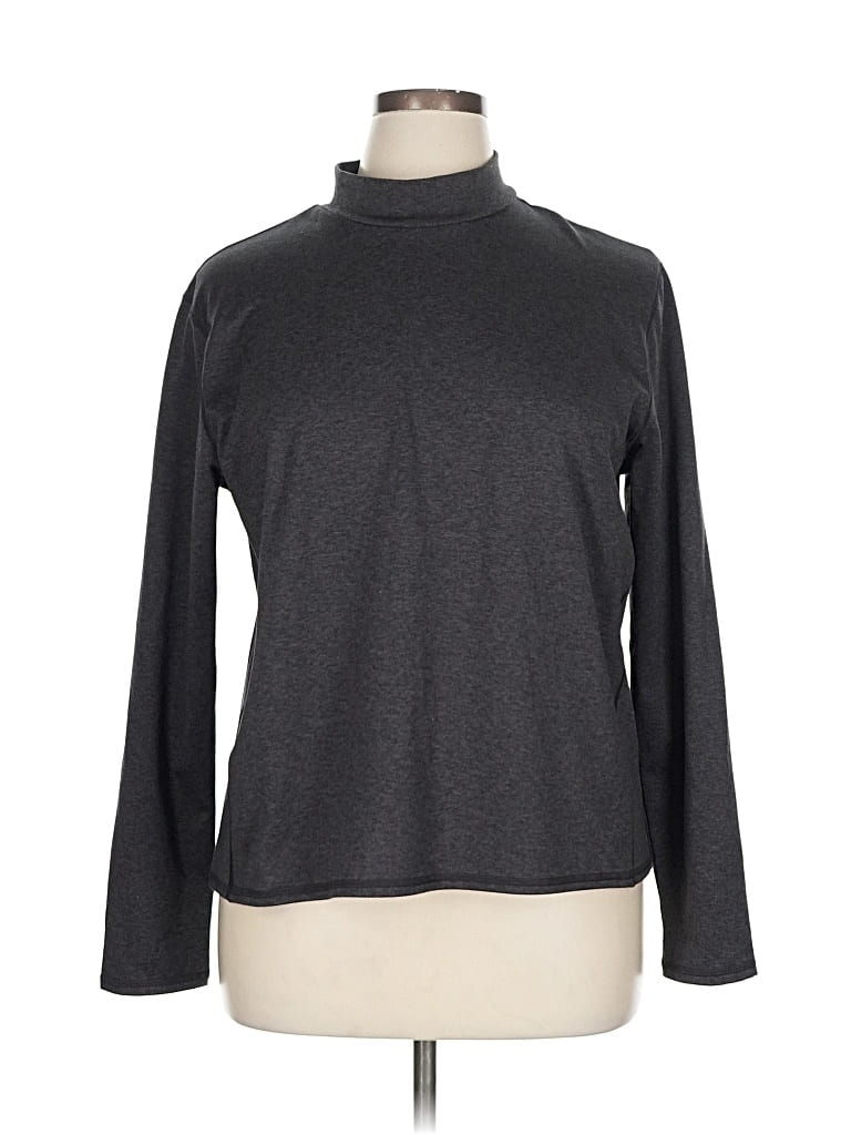 Pre-owned Tek Gear Long Sleeve Turtleneck In Gray