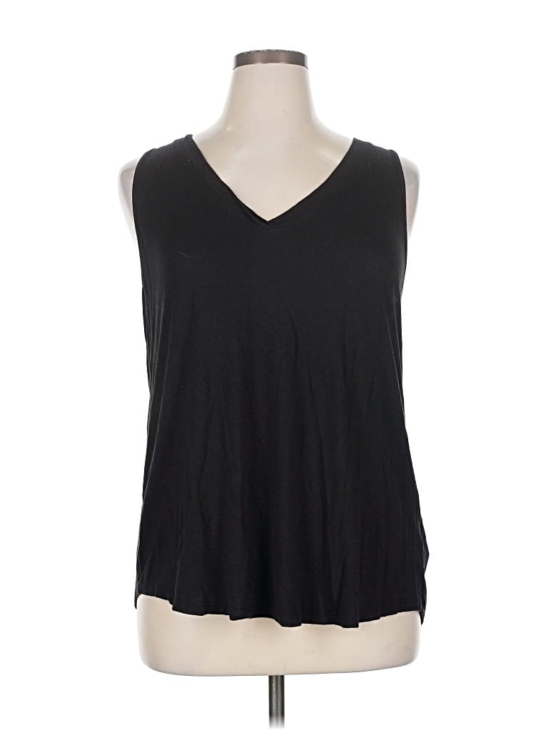 Pre-owned 24/7 Maurices Sleeveless Top Black V Neck Tops