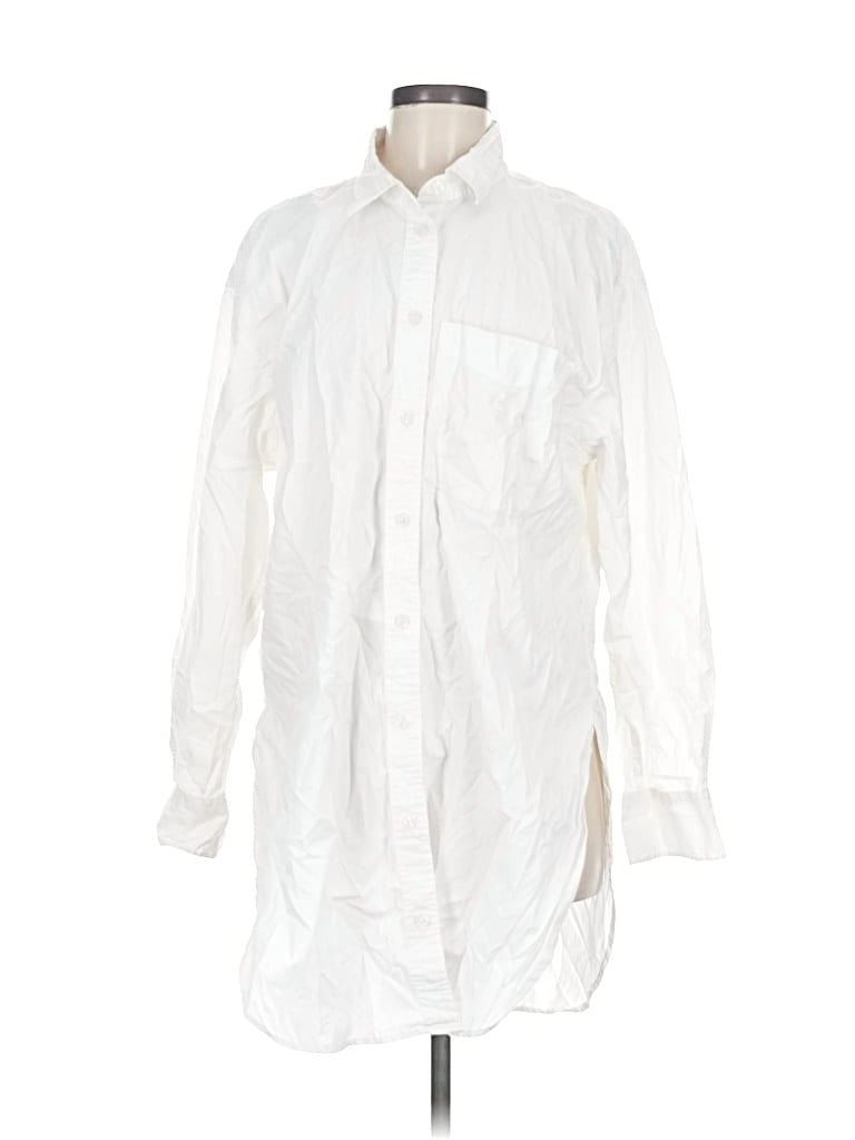 Pre-owned Gap Long Sleeve Button Down Shirt In White