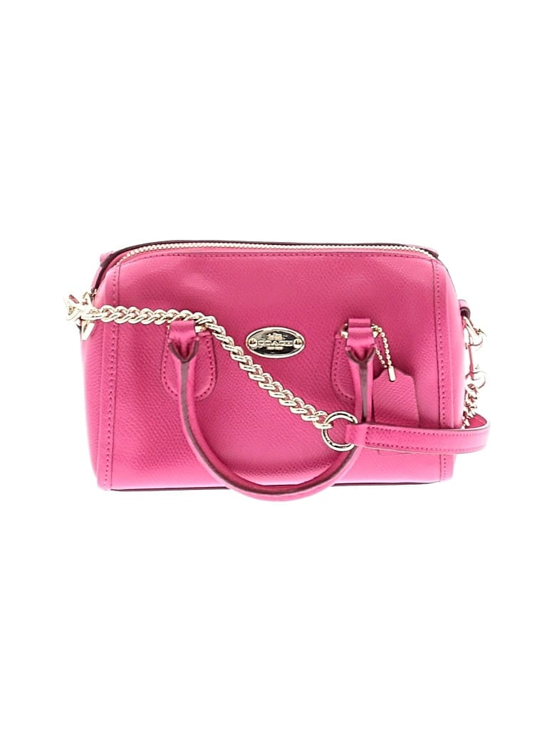 Pre-owned Coach Factory Leather Satchel In Pink