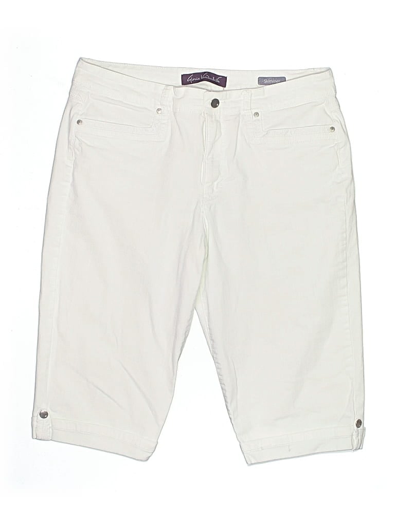 Pre-owned Gloria Vanderbilt Board Shorts In White