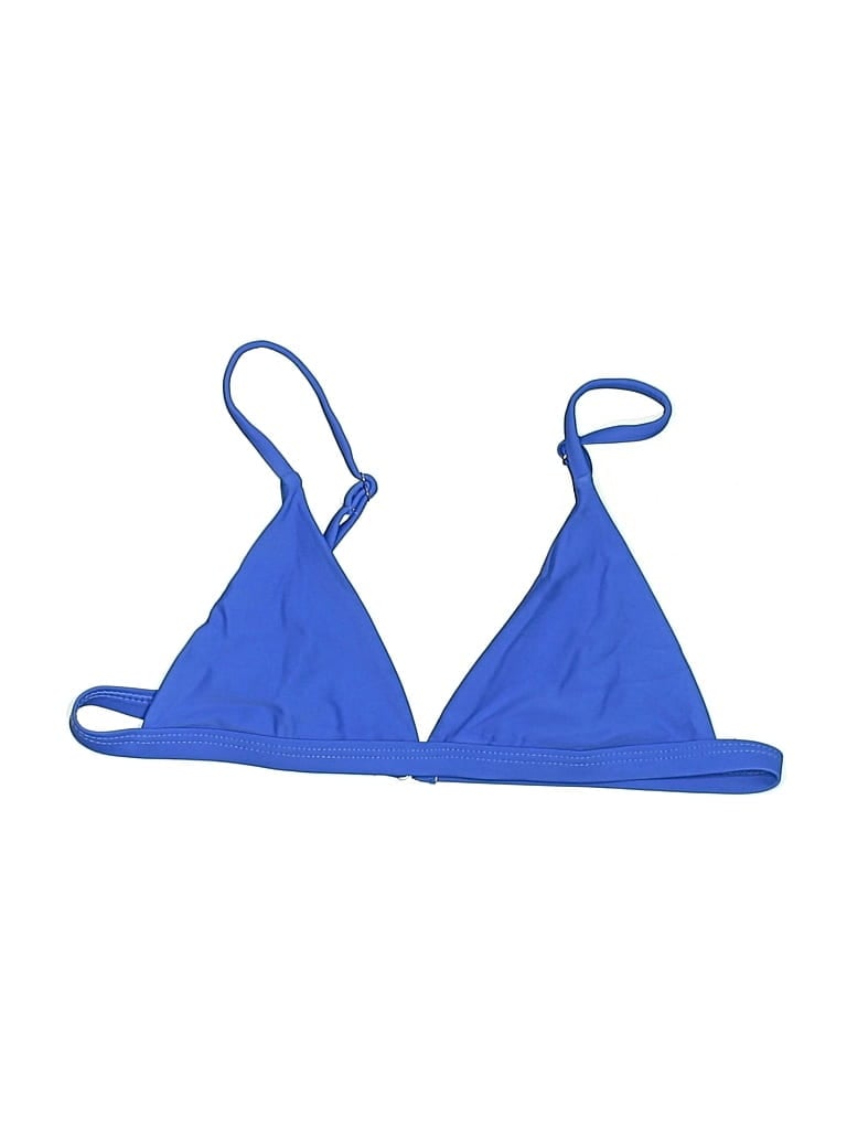 Pre-owned Aurelle Swimsuit Top Blue Swimwear