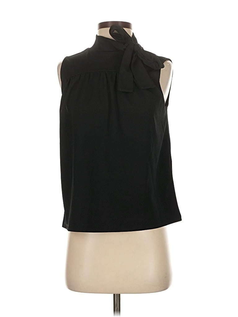 Pre-owned Ann Taylor Sleeveless Blouse In Black