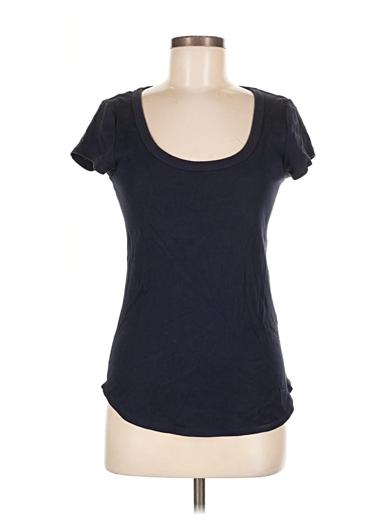 Pre-owned Three Dots Short Sleeve T-shirt In Blue
