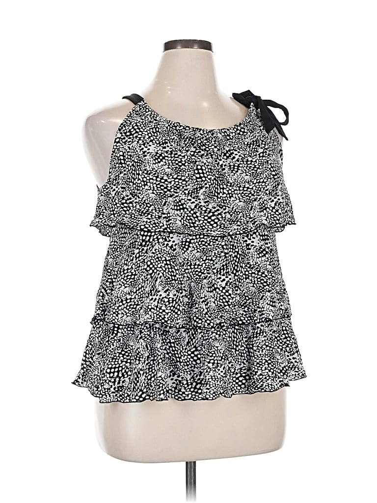 Pre-owned Style & Co Sleeveless Blouse In Black