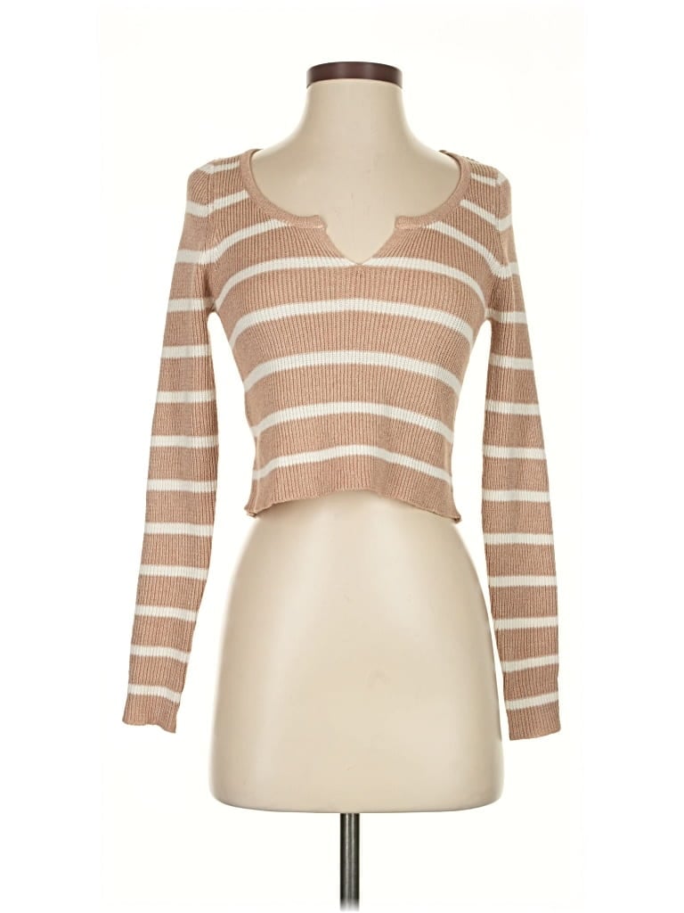 Pre-owned Princess Polly 3/4 Sleeve T-shirt In Brown