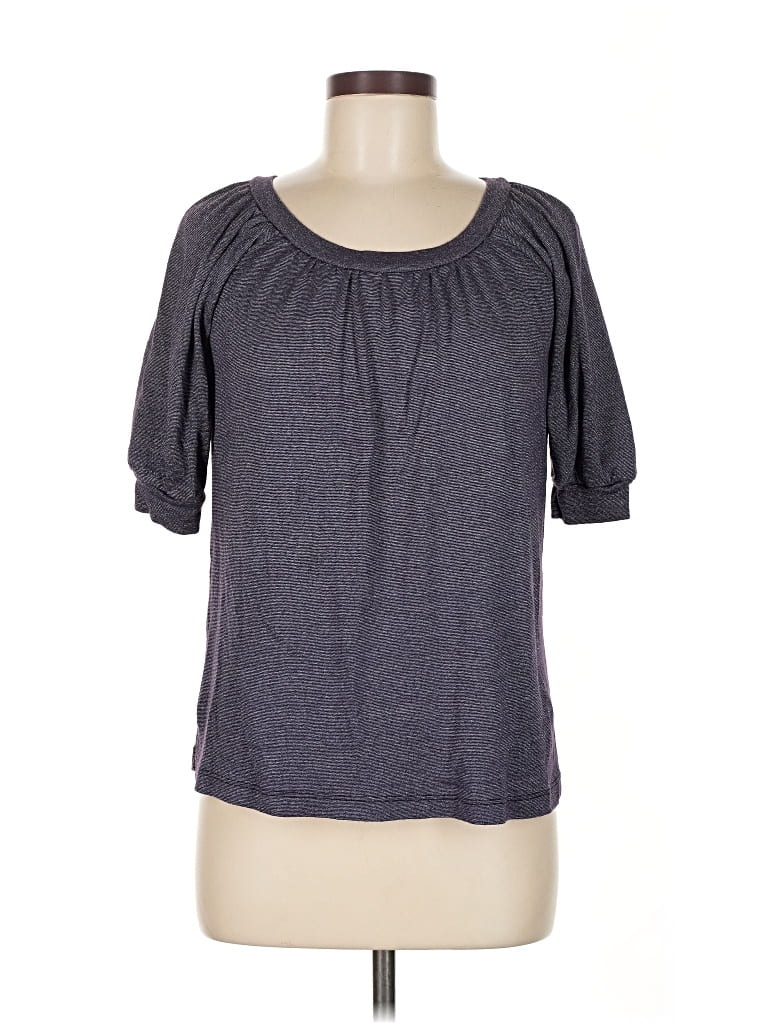 Pre-owned Michael Stars Short Sleeve Top Gray Scoop Neck Tops